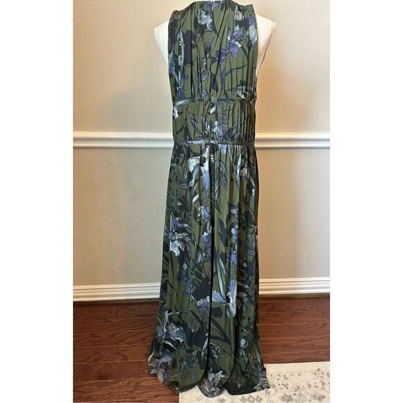 All Saints Botanical Maxi Dress in Green and Purple - Picture 7 of 12